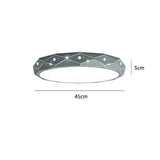 Modern Slim LED Flush Mount Ceiling Light Round Drum Metal Fixture for Home