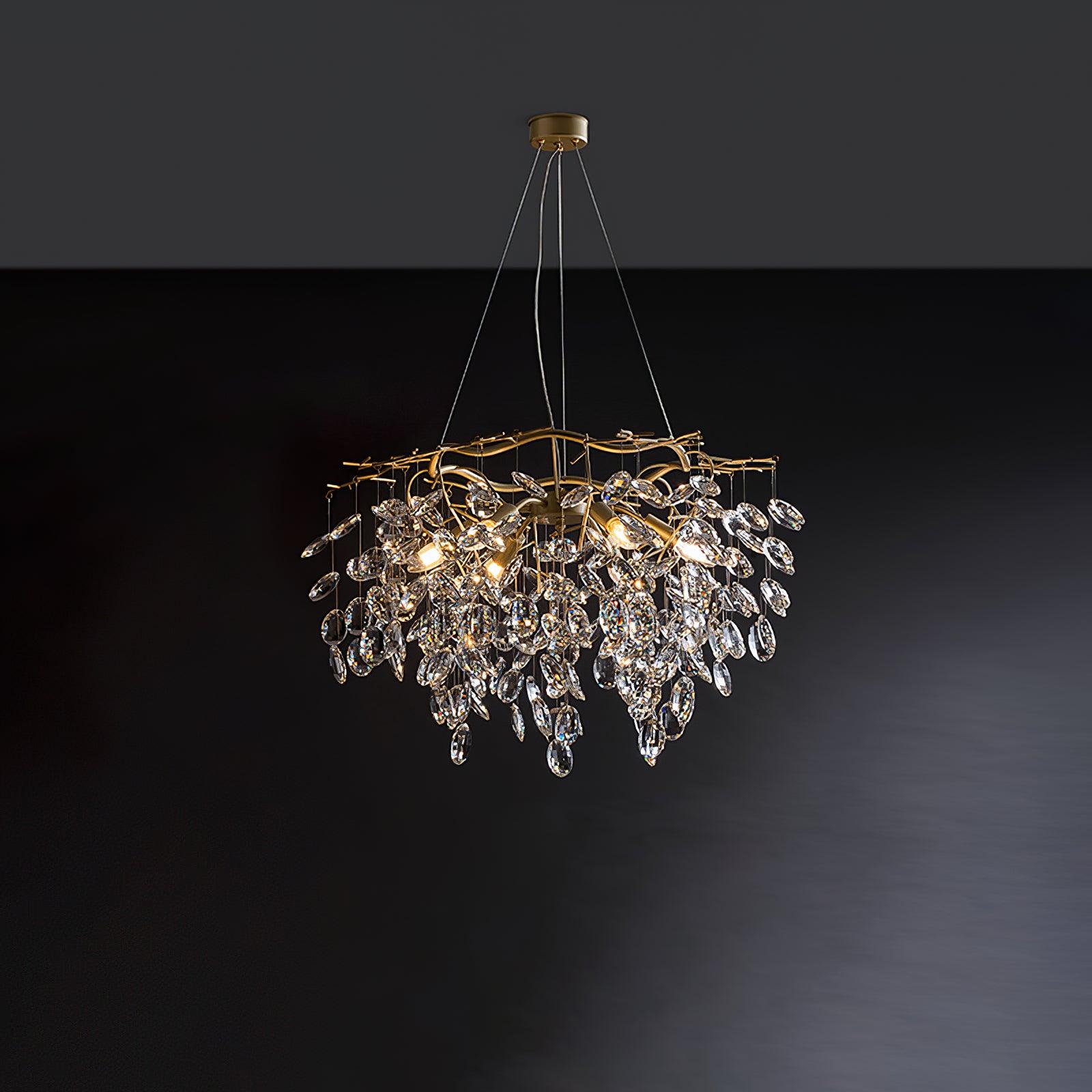 Sofia Modern Crystal Candelabrum Branch Chandelier for Living Dining Room