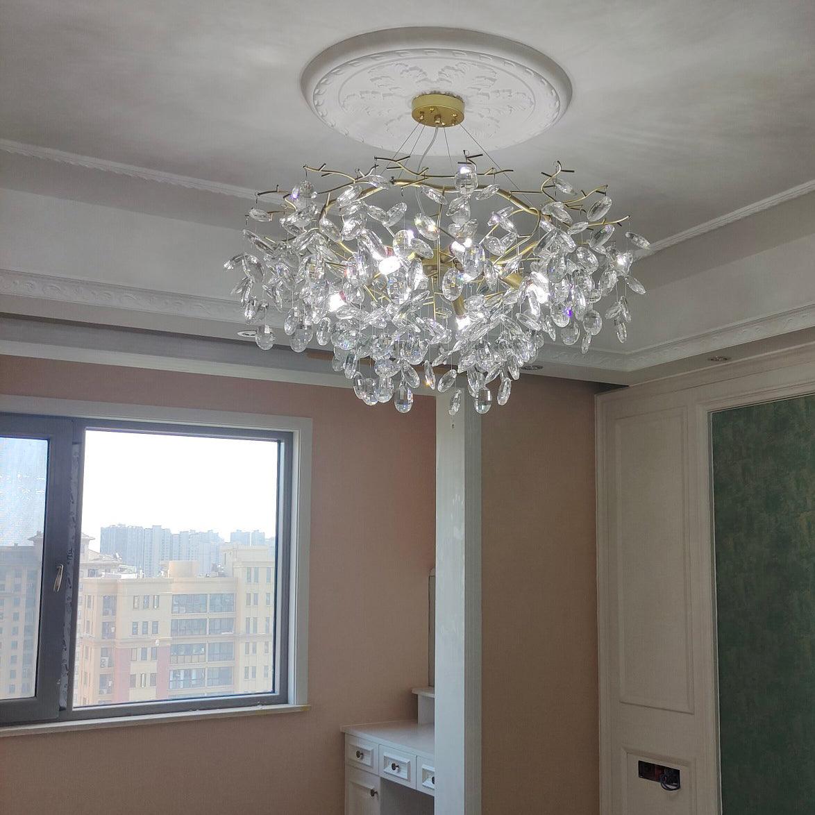 Sofia Modern Crystal Candelabrum Branch Chandelier for Living Dining Room