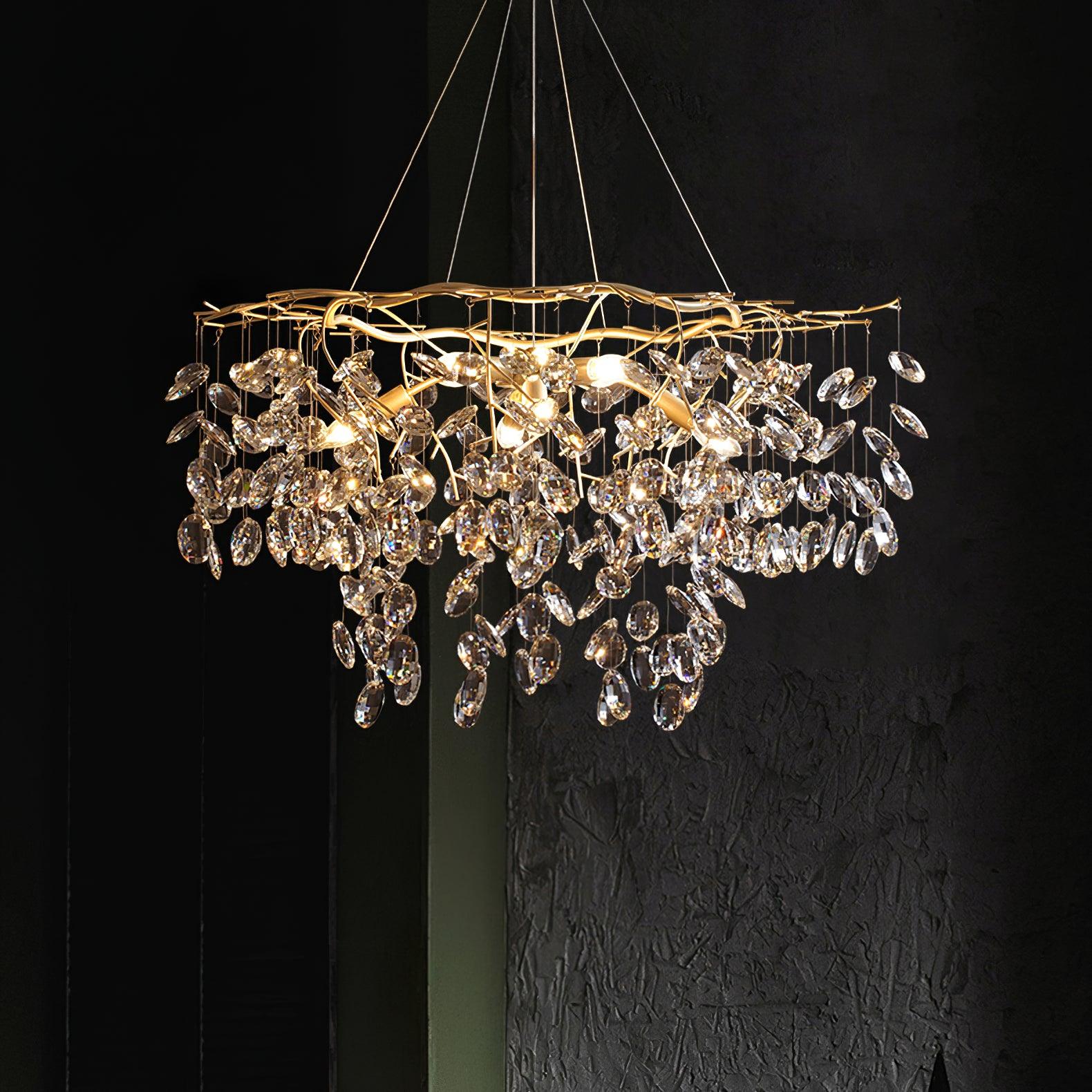 Sofia Modern Crystal Candelabrum Branch Chandelier for Living Dining Room