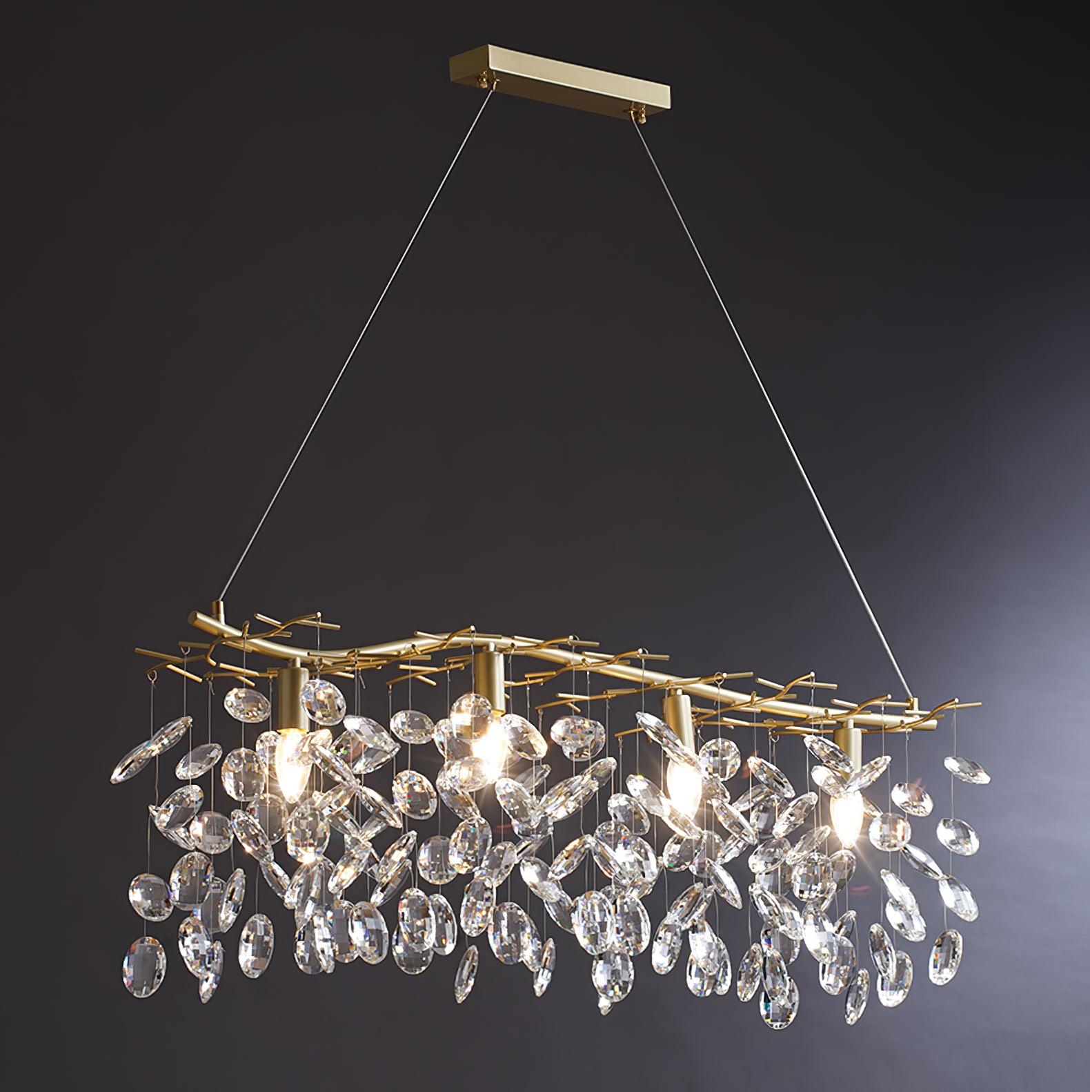 Sofia Modern Crystal Candelabrum Branch Chandelier for Living Dining Room