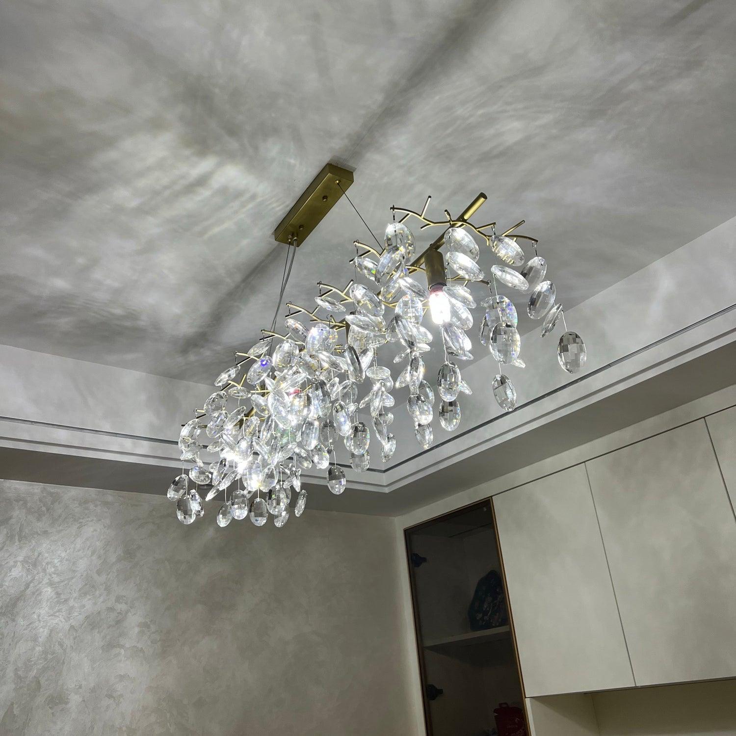 Sofia Modern Crystal Candelabrum Branch Chandelier for Living Dining Room