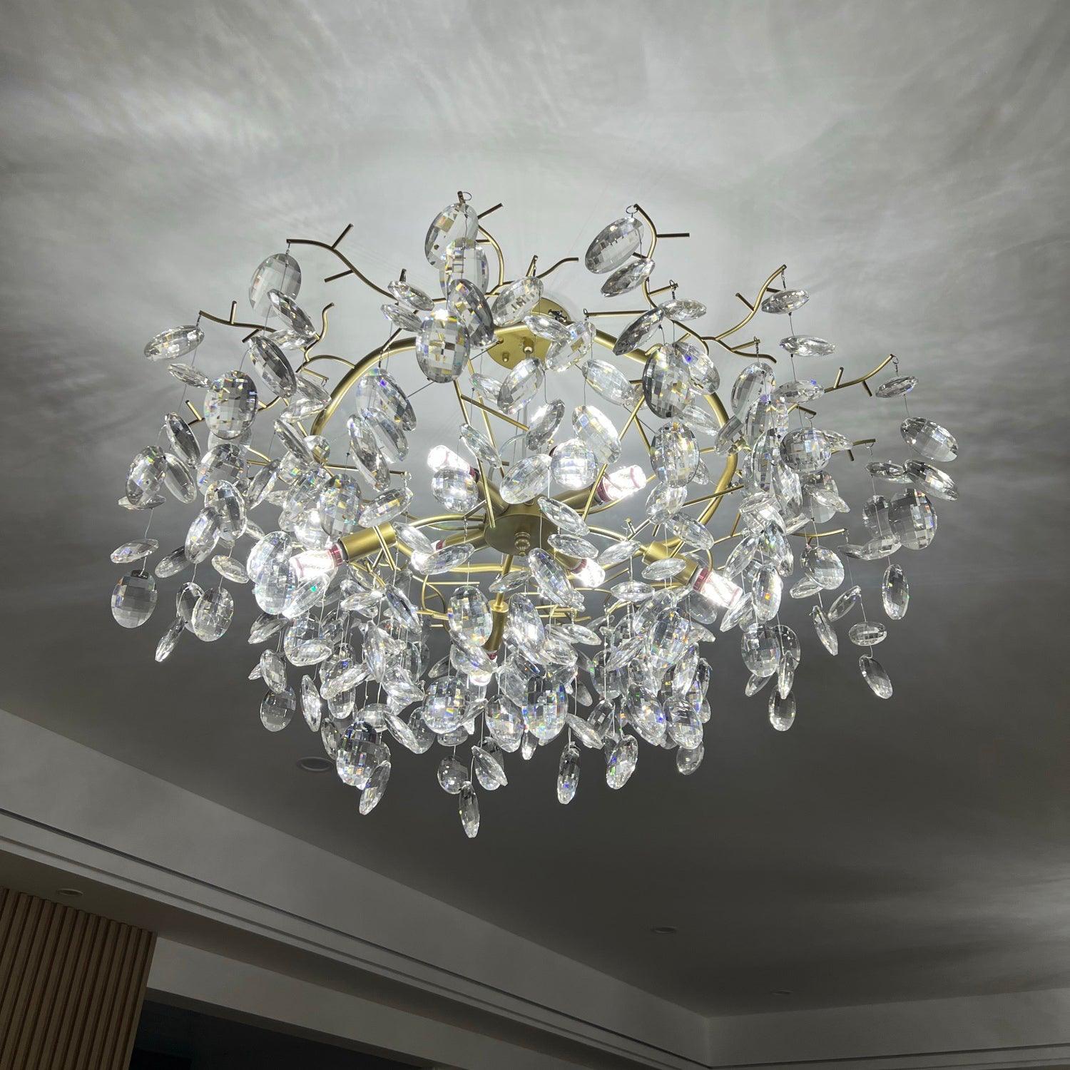 Sofia Modern Crystal Candelabrum Branch Chandelier for Living Dining Room