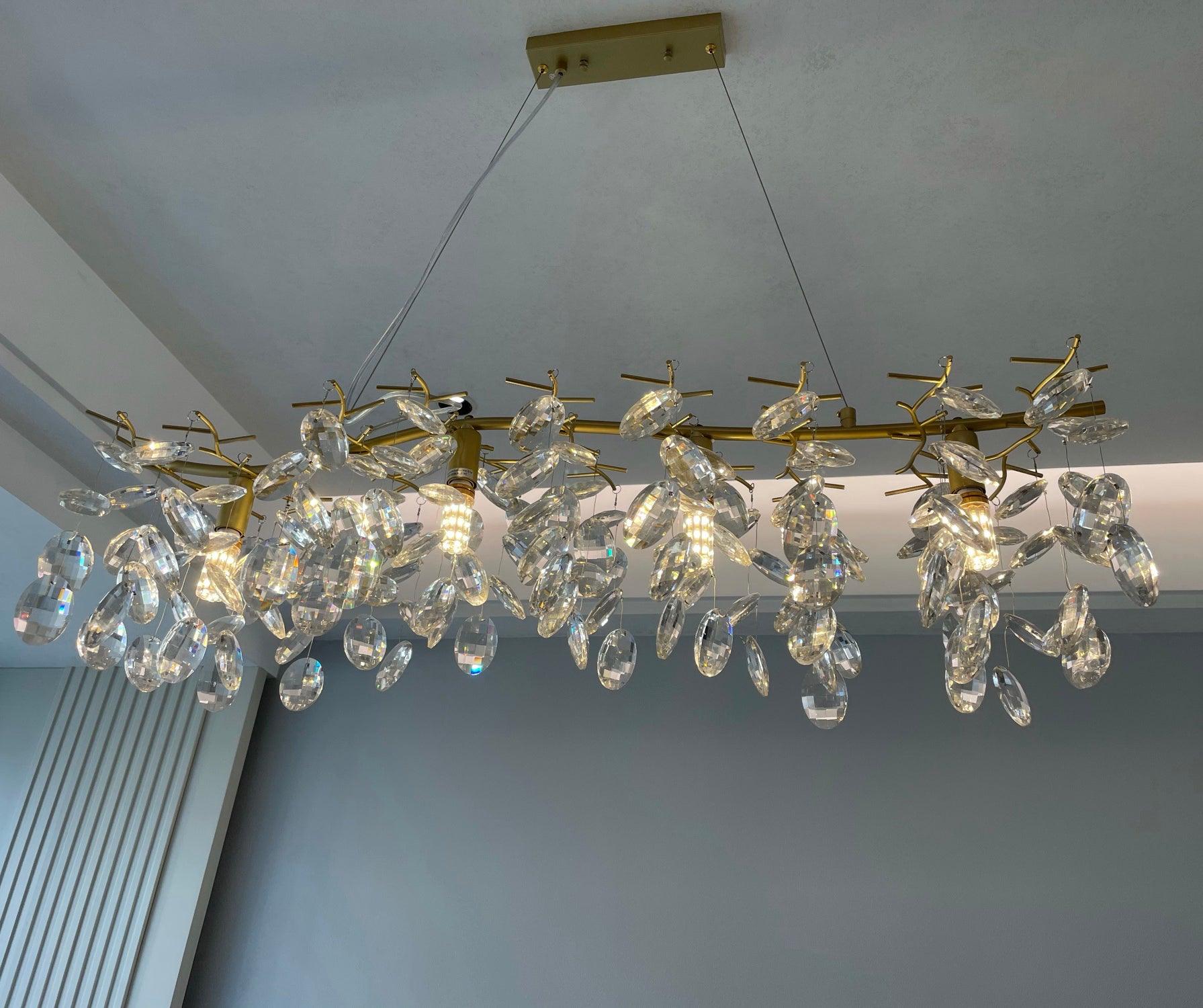 Sofia Modern Crystal Candelabrum Branch Chandelier for Living Dining Room