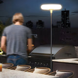 Solar and USB Rechargeable LED Outdoor Floor Lamp 68 Inch Waterproof Aluminum Post Light for Patio and Garden