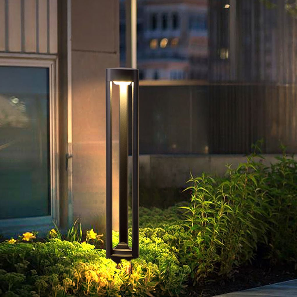 Solar Outdoor Pathway Light Waterproof LED Landscape Bollard for Garden Villa Lawn and Walkway