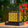 Solar Outdoor Post Lamp Waterproof Geometric Landscape Light for Garden Patio and Pathway Decor