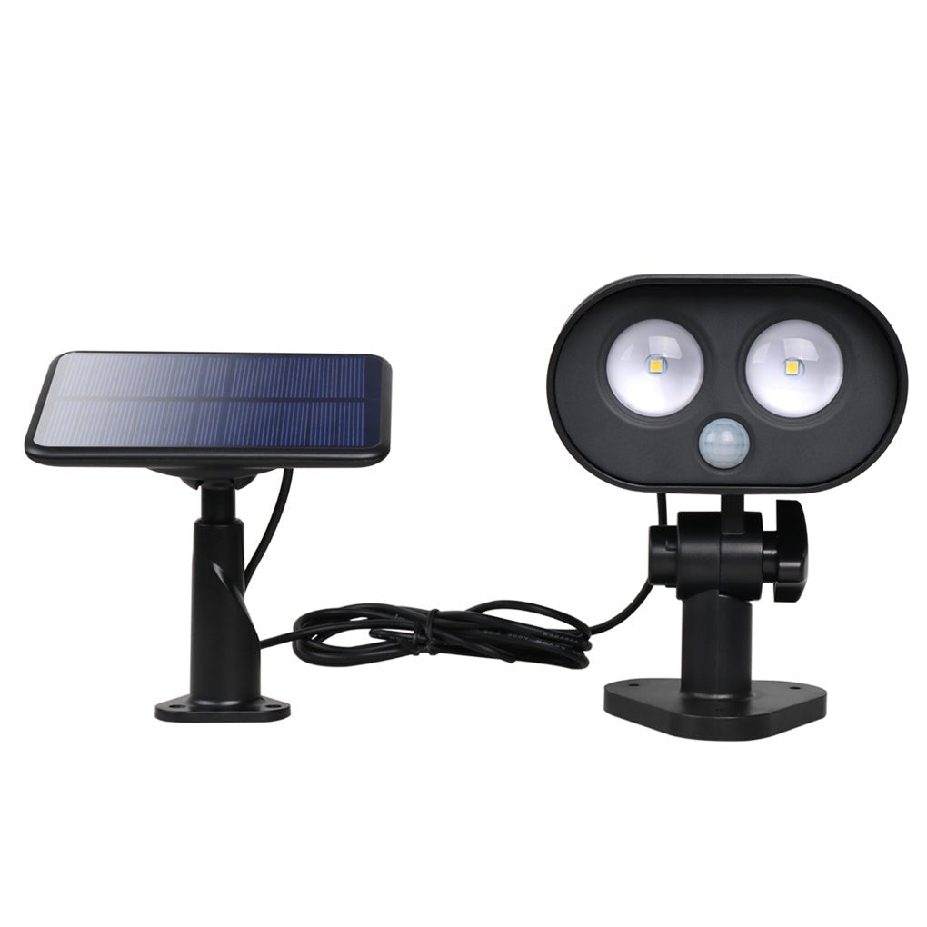 Solar Powered Adjustable LED Outdoor Wall Lamp with Motion Sensor Security Lighting Flood Light