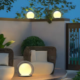 Solar Powered Bubble Lunar Post Light Waterproof Outdoor Globe Lantern for Garden Yard and Gate Path