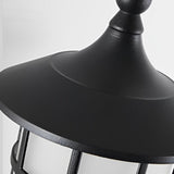 Solar Powered European Style Outdoor Wall Sconce Waterproof Black LED Light with Three Step Dimming