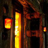 Solar Powered Flickering Flame LED Outdoor Wall Lamp Waterproof Sconce Lighting for Porch and Garden Pathway
