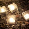 Solar Powered Ice Brick Lights Waterproof Outdoor Decorative Landscape Lighting for Pathway Garden Step
