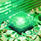 Solar Powered Ice Brick Lights Waterproof Outdoor Decorative Landscape Lighting for Pathway Garden Step