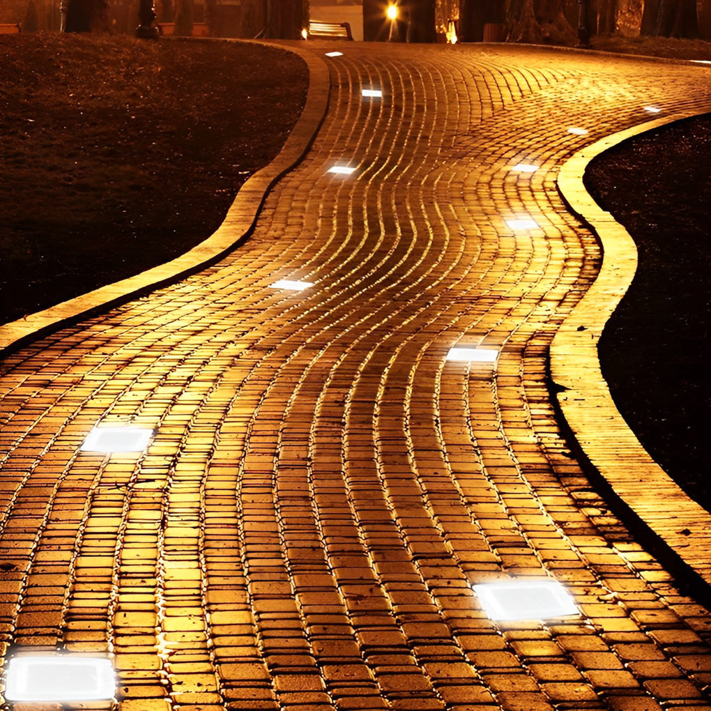 Solar Powered Ice Brick Lights Waterproof Outdoor Decorative Landscape Lighting for Pathway Garden Step