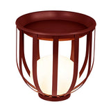 Solar Powered Industrial Outdoor Floor Lantern LED Lamp with Integrated Utility Tray