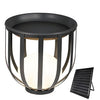 Solar Powered Industrial Outdoor Floor Lantern LED Lamp with Integrated Utility Tray