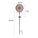 Solar Powered Iron Hollow Flower Projection Path Lights Waterproof Outdoor Decorative Garden Stake