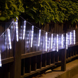 Solar Powered LED Icicle Fairy String Lights Waterproof Outdoor Garden Decor