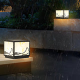 Solar Powered LED Mountain Design Post Cap Lights for Outdoor Yard Fence and Landscape Path