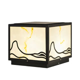 Solar Powered LED Mountain Design Post Cap Lights for Outdoor Yard Fence and Landscape Path