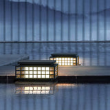 Solar Powered LED Outdoor Garden Post Light with Hollow Pattern for Villa Path and Landscape Lighting