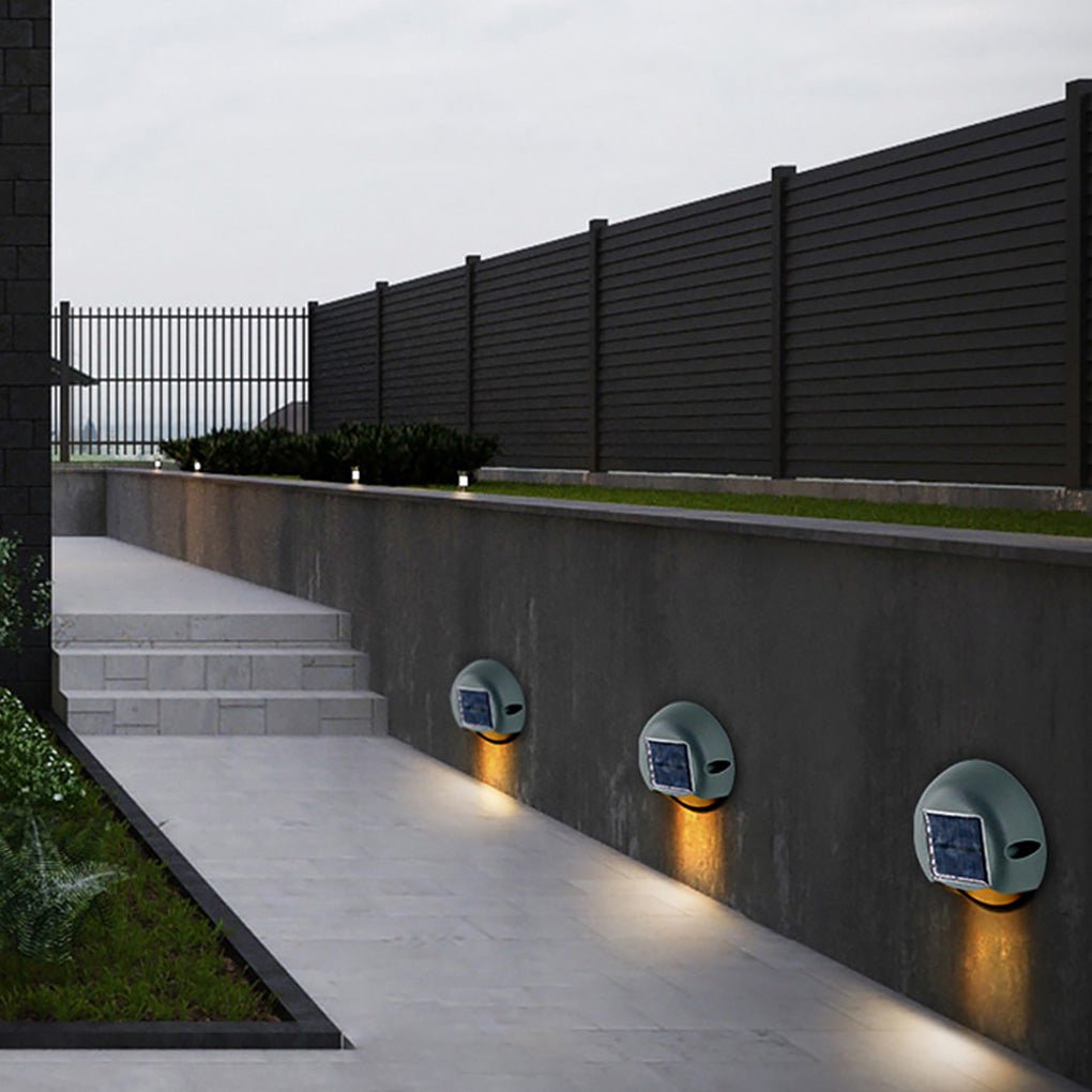 Solar Powered LED Outdoor Step Lights IP65 Waterproof Garden Pathway Stairs Wall Lamp