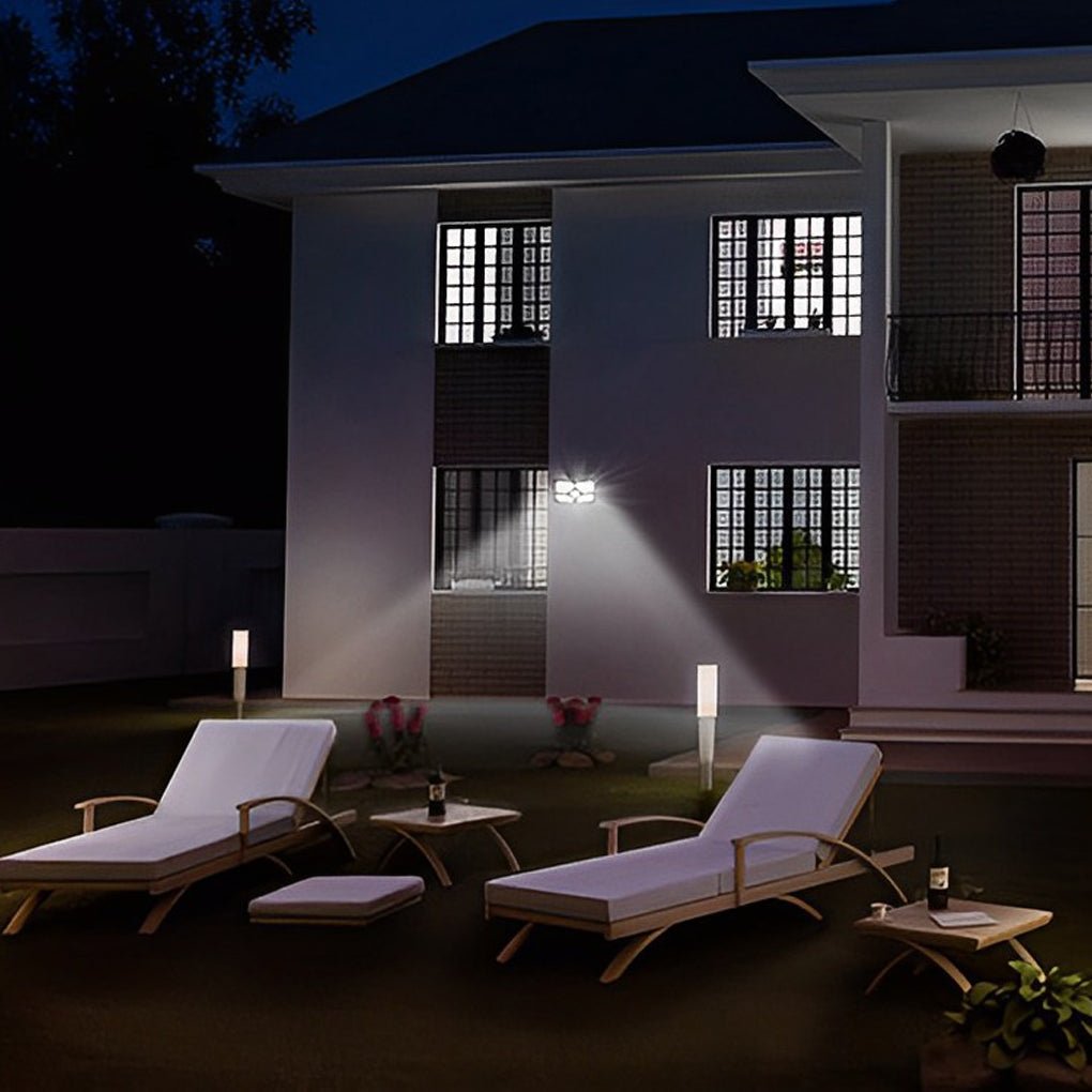 Solar Powered Motion Sensor Outdoor Wall Lamp IP65 Waterproof LED Garden Sconce Light for Garage and Driveway