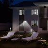 Solar Powered Motion Sensor Outdoor Wall Lamp IP65 Waterproof LED Garden Sconce Light for Garage and Driveway