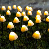 Solar Powered Mushroom Outdoor LED String Lights Waterproof Garden Path Decor 16.4 Feet