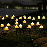 Solar Powered Mushroom Outdoor LED String Lights Waterproof Garden Path Decor 16.4 Feet