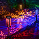 Solar Powered Outdoor Landscape Path Lights IP65 Waterproof LED Color Changing Garden Lawn Lamp