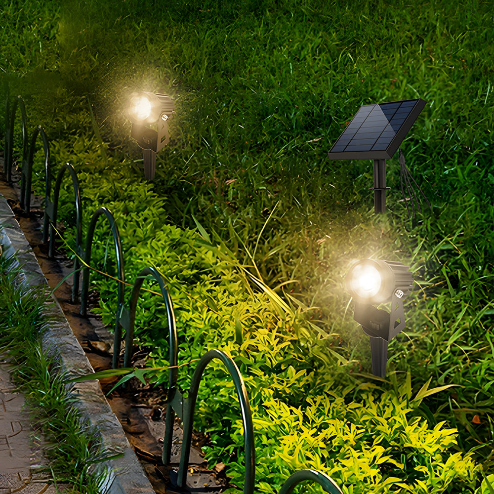 Solar Powered Outdoor Landscape Spotlight with 4 in 1 Adjustable LED Lighting for Gardens and Walls