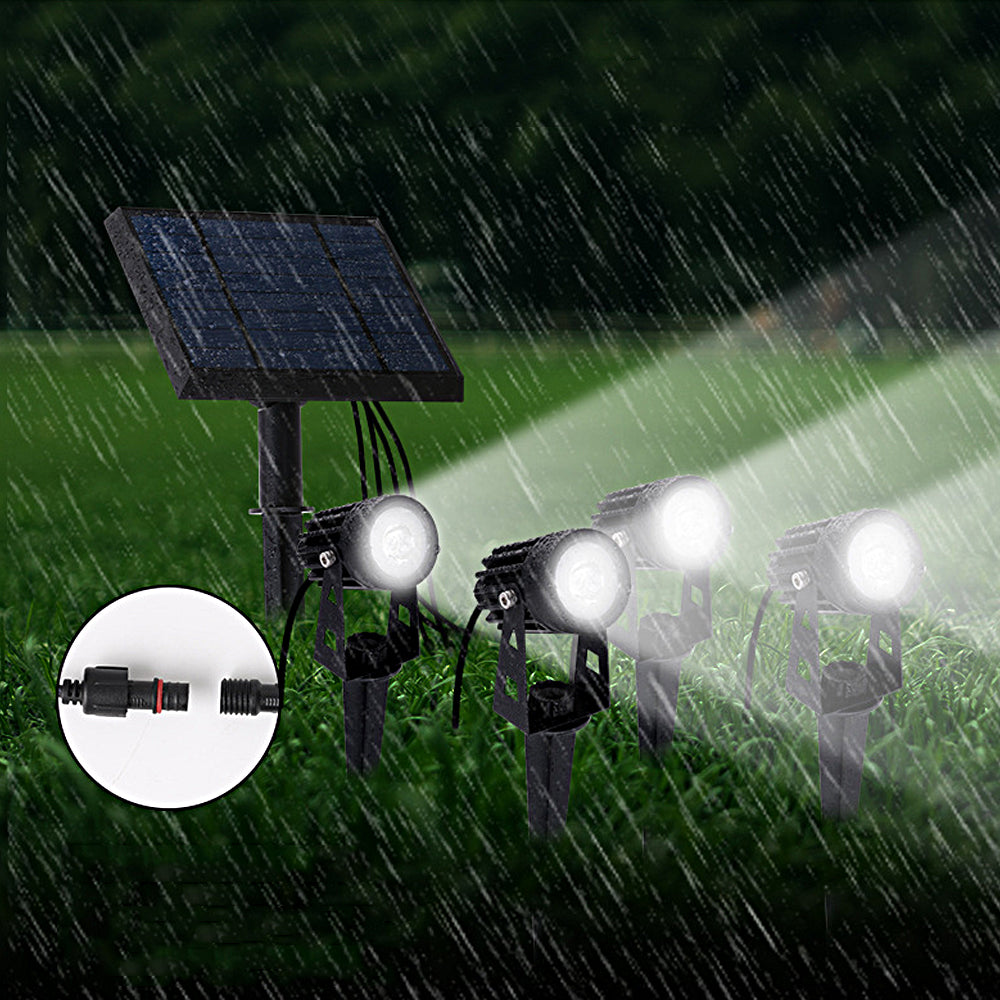 Solar Powered Outdoor Landscape Spotlight with 4 in 1 Adjustable LED Lighting for Gardens and Walls