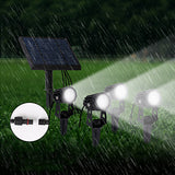 Solar Powered Outdoor Landscape Spotlight with 4 in 1 Adjustable LED Lighting for Gardens and Walls