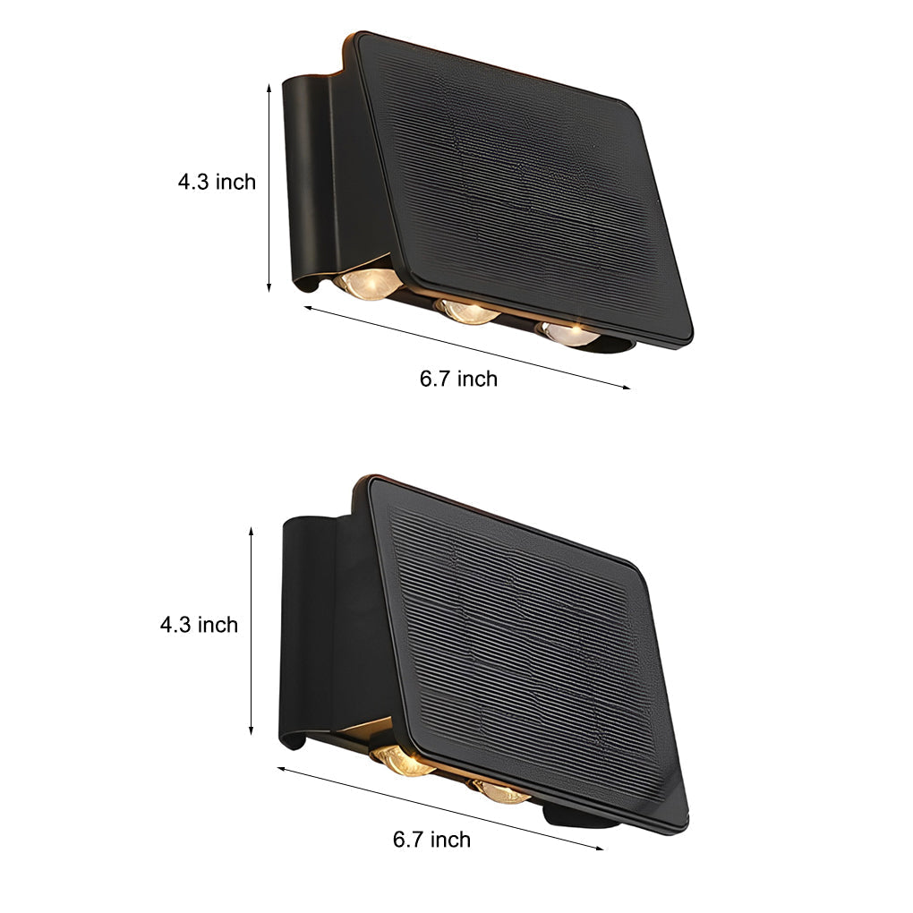 Solar Powered Outdoor LED Wall Sconce IP65 Waterproof Up and Down Lights for Garden and Balcony Decor