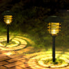 Solar Powered Outdoor Pathway Torch Lights 22.8 Inch LED Waterproof Landscape Lighting for Garden Lawn