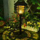 Solar Powered Outdoor Pathway Torch Lights 22.8 Inch LED Waterproof Landscape Lighting for Garden Lawn