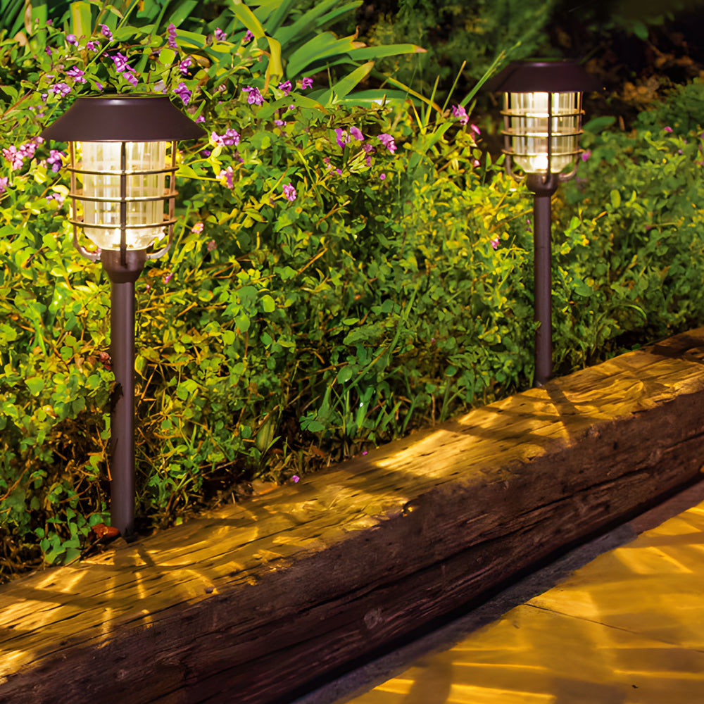 Solar Powered Outdoor Pathway Torch Lights 22.8 Inch LED Waterproof Landscape Lighting for Garden Lawn