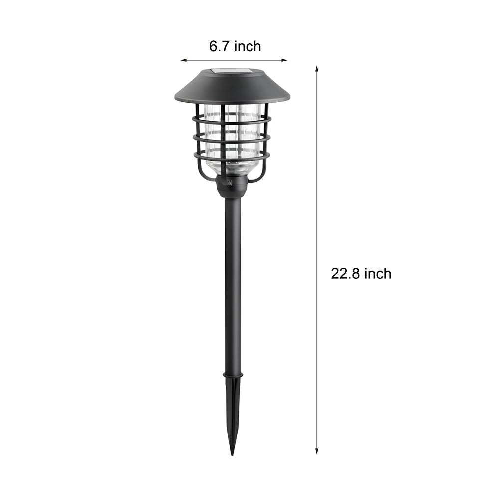 Solar Powered Outdoor Pathway Torch Lights 22.8 Inch LED Waterproof Landscape Lighting for Garden Lawn