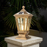 Solar Powered Outdoor Pillar Lights Waterproof Aluminum Fence Post Lantern for Garden Path and Yard