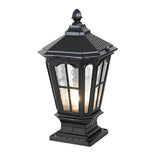 Solar Powered Outdoor Pillar Lights Waterproof Aluminum Fence Post Lantern for Garden Path and Yard