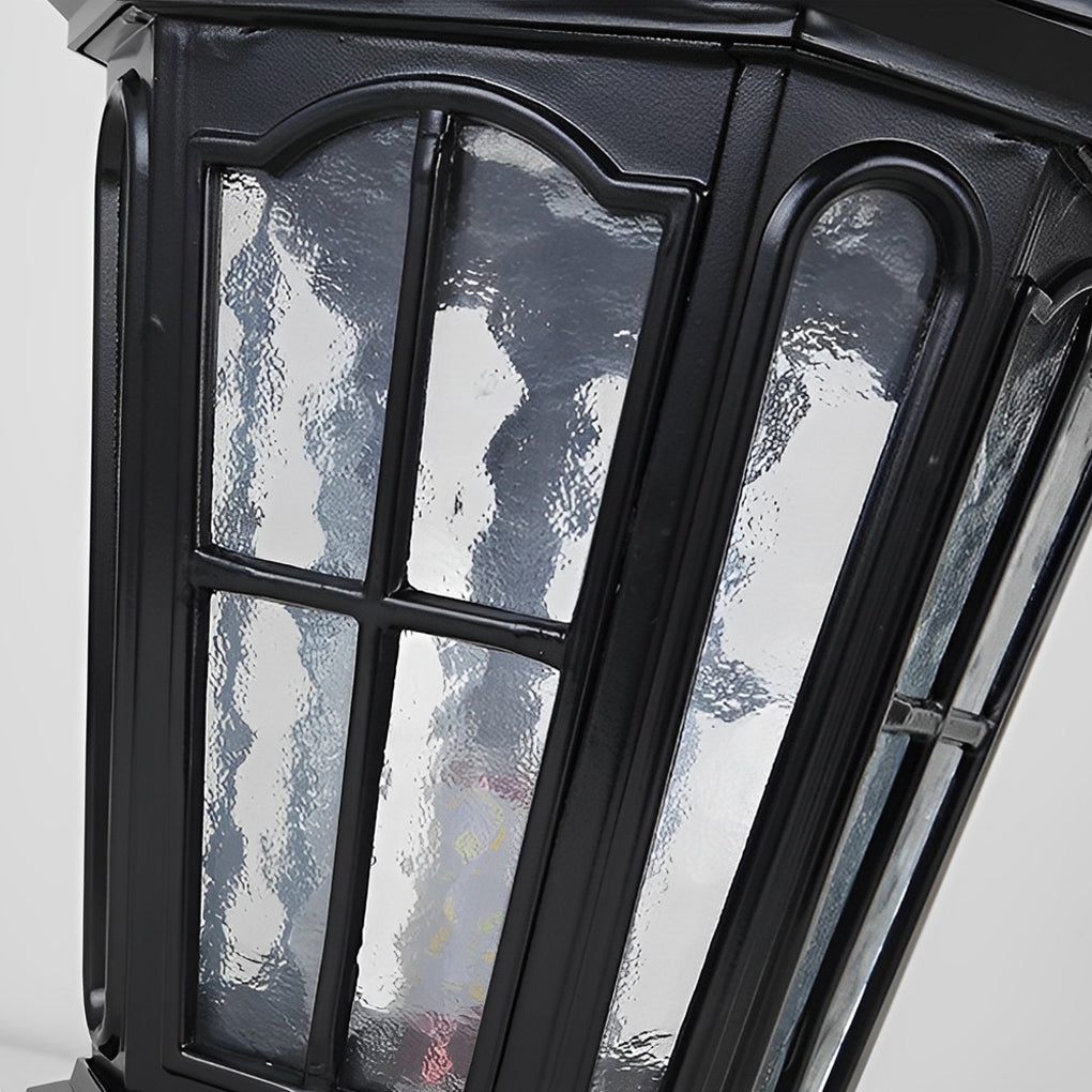 Solar Powered Outdoor Pillar Lights Waterproof Aluminum Fence Post Lantern for Garden Path and Yard