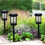 Solar Powered Outdoor Post Lamp Waterproof LED Pathway Light for Garden Landscape and Patio Decor