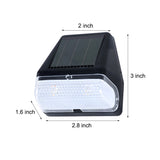 Solar Powered Outdoor Step Lights 4 Pack Waterproof Warm White LED Stairway and Fence Lighting