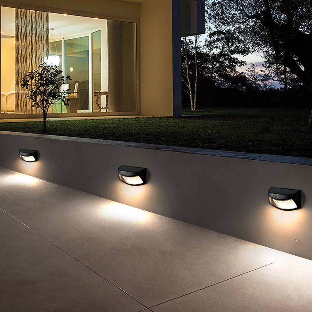 Solar Powered Outdoor Wall Lantern with Motion Sensor and Dusk to Dawn LED Security Light