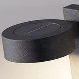 Solar Powered Outdoor Wall Sconce with Integrated Planter Black Stainless Steel LED Exterior Light