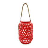 Solar Powered Rattan Garden Lantern Portable Outdoor Hanging LED Light for Patio and Porch