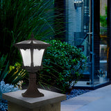Solar Powered Retro Outdoor Pathway Light Waterproof Aluminum LED Garden Lawn Lamp
