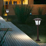 Solar Powered Retro Outdoor Pathway Light Waterproof Aluminum LED Garden Lawn Lamp