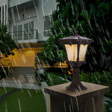 Solar Powered Retro Outdoor Pathway Light Waterproof Aluminum LED Garden Lawn Lamp